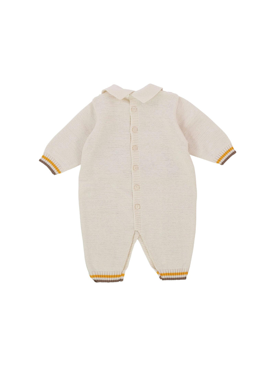 Tutina in filo beige ricamo jungle EL5010 CNB650 Marlù 