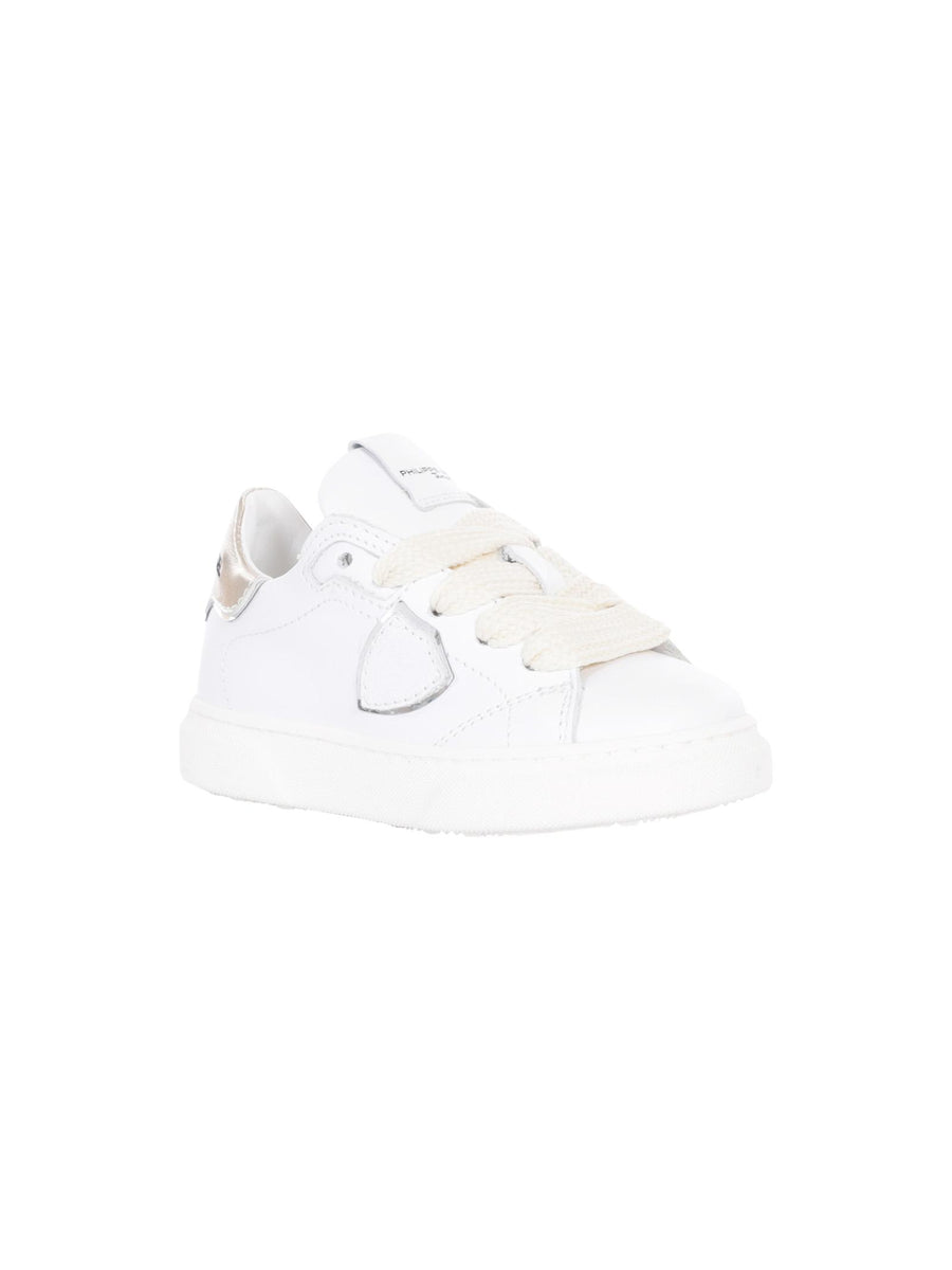 Sneakers bambina Philippe Model bianche con tolloncino oro 78516 2 Philippe Model 