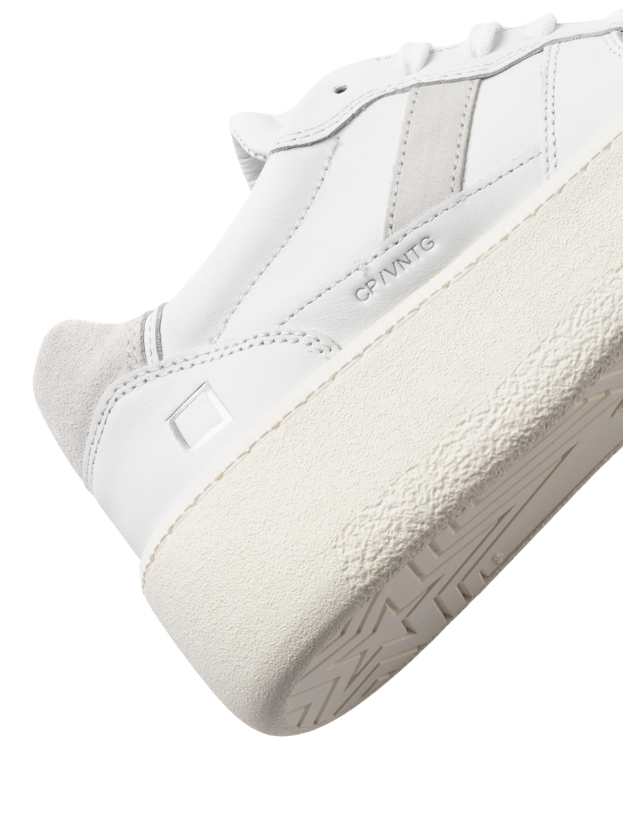 Snekaers "Court" D.a.t.e. vintage calf bianche W431-CP-VC WH Date 