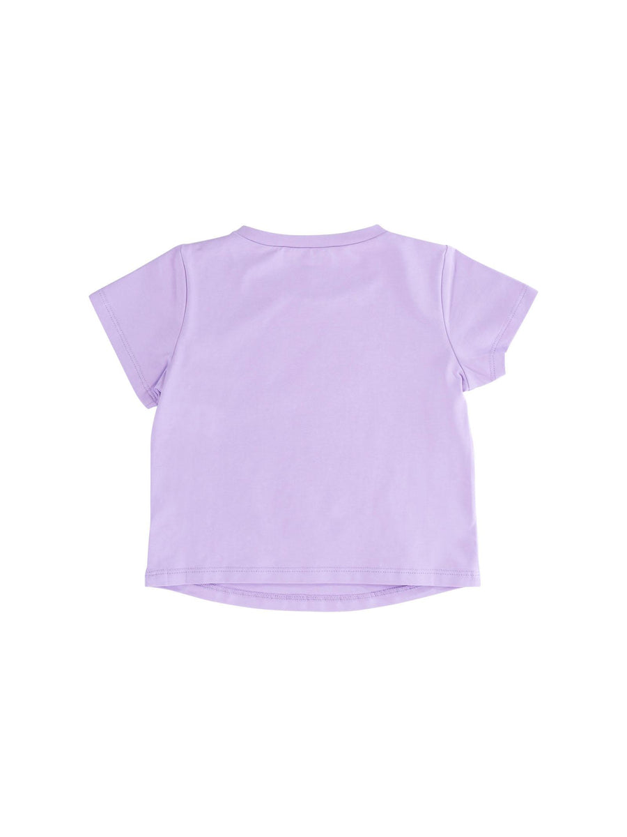 T-Shirt Twinset viola con logo iconico con strass 251GJ2485 11862 Twinset 