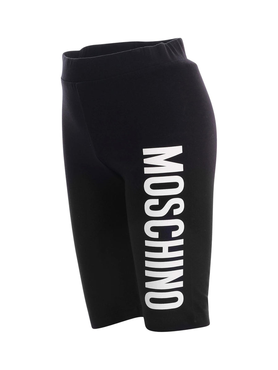 Shorts Moschino neri con logo lettering laterale HDQ01T 60100 Moschino 