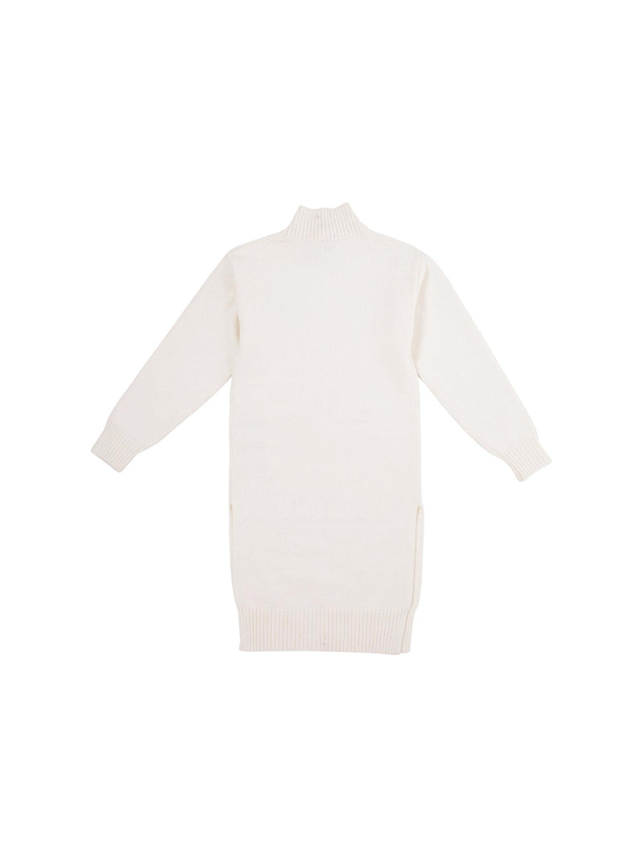 Abito bambina Manila Grace a coste latte mezzocollo MFJF24A168 LATTE Manila Grace 