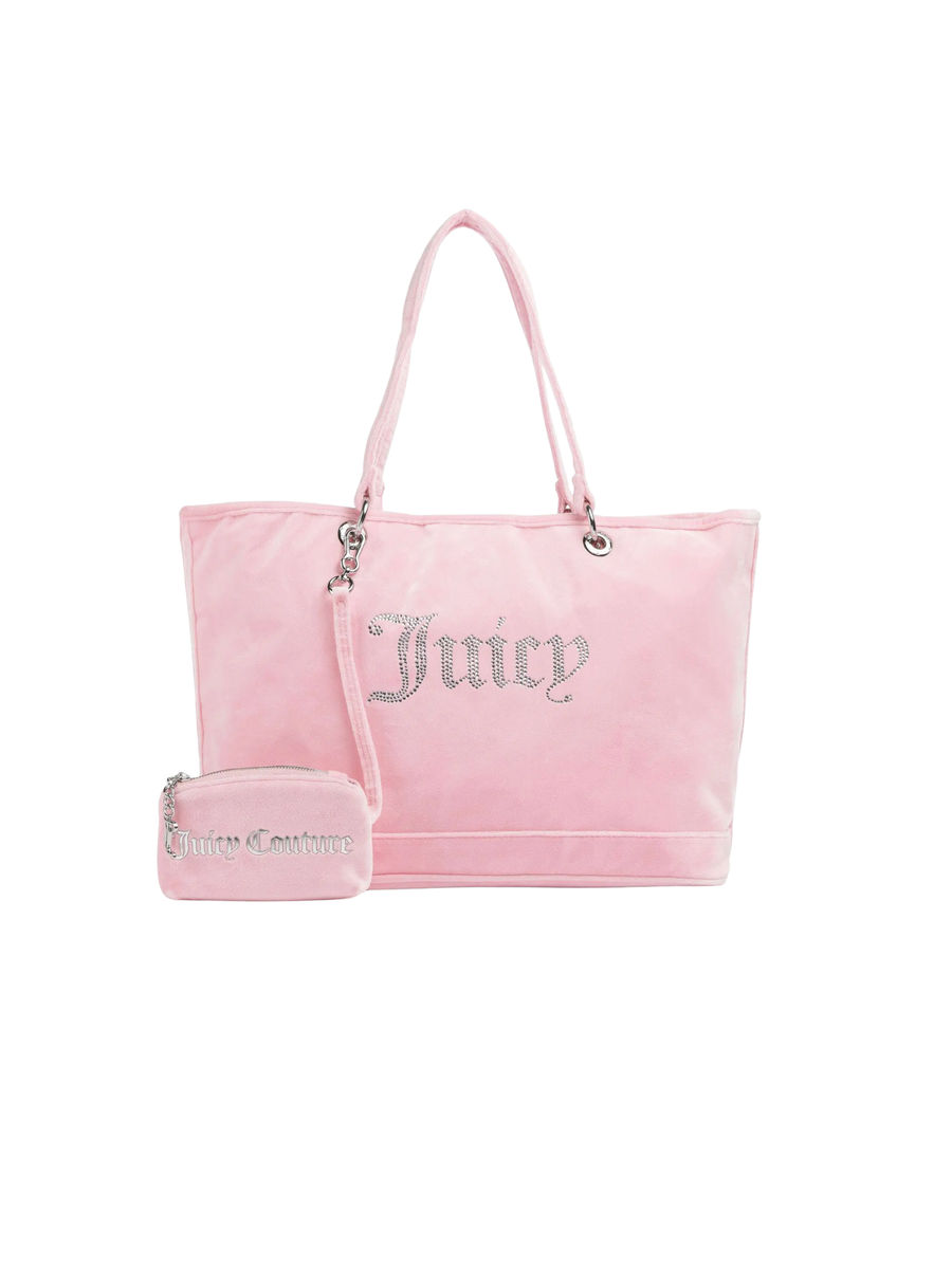 Borsa shopper "Kimberly" Juicy Couture rosa in velluto BEJQL8761WPO JP2 Juicy Couture 