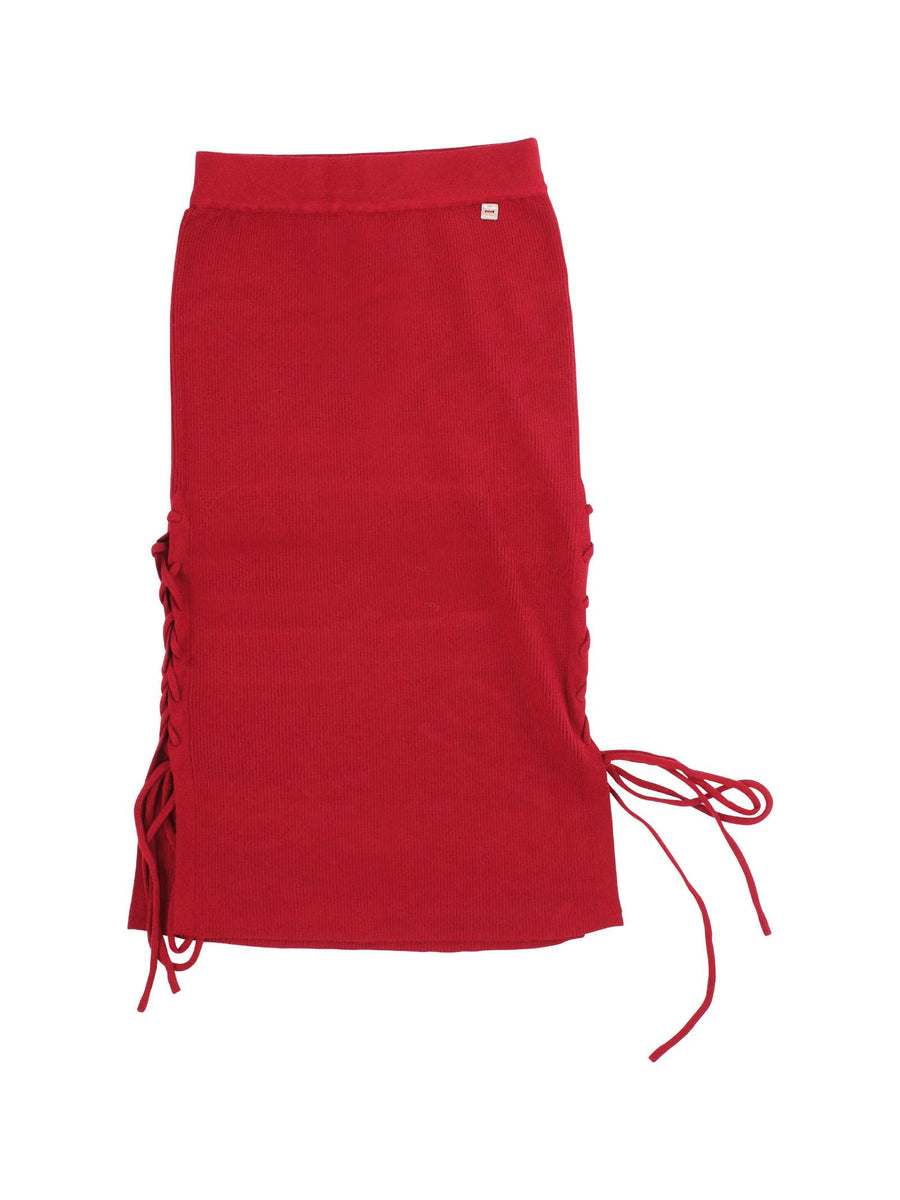 Gonna tubino bambina in maglia Manila Grace rubino MFJF24G188 RUBINO Manila Grace 