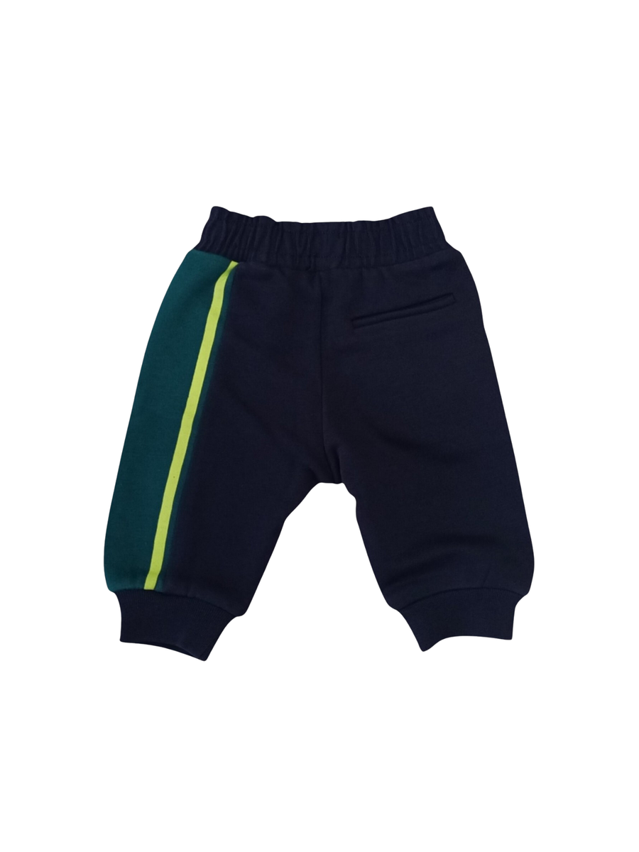 Pantalone Iceberg blu con logo lungo la gamba a contrasto PFICE5301B BLU Iceberg 