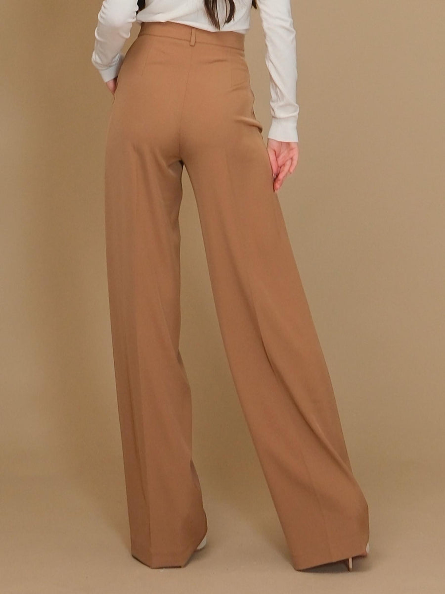 Pantalone "agata" Silence Limited cammello a palazzo SD2028 CAMEL Silence Limited 