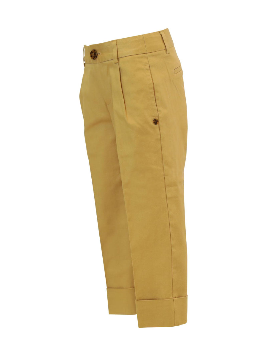 Pantalone palazzo beige con ciondolo logo 168059 0137 Scotch & Soda 
