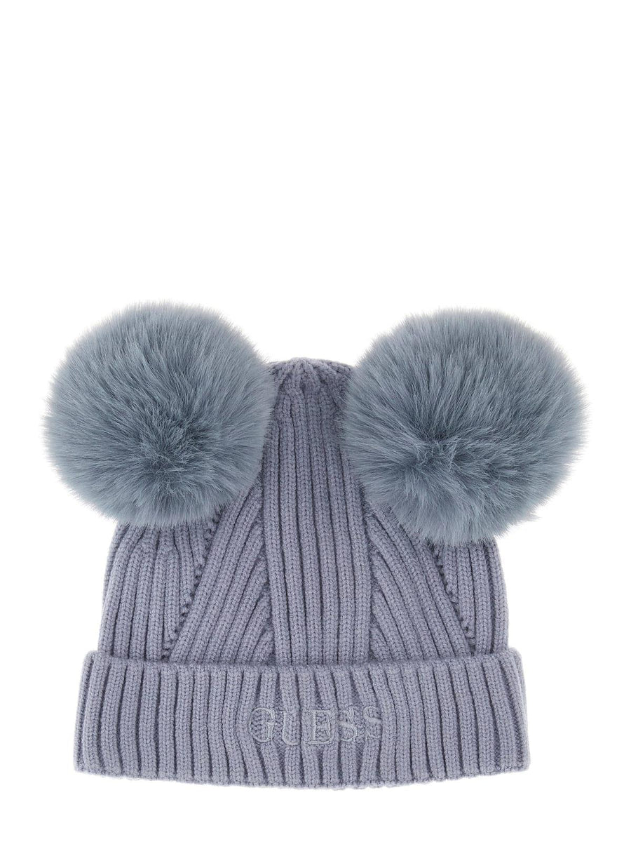 Cappello Guess polvere a costine con ponpon e logo J3BZ04Z2QP0 G7HF Guess 