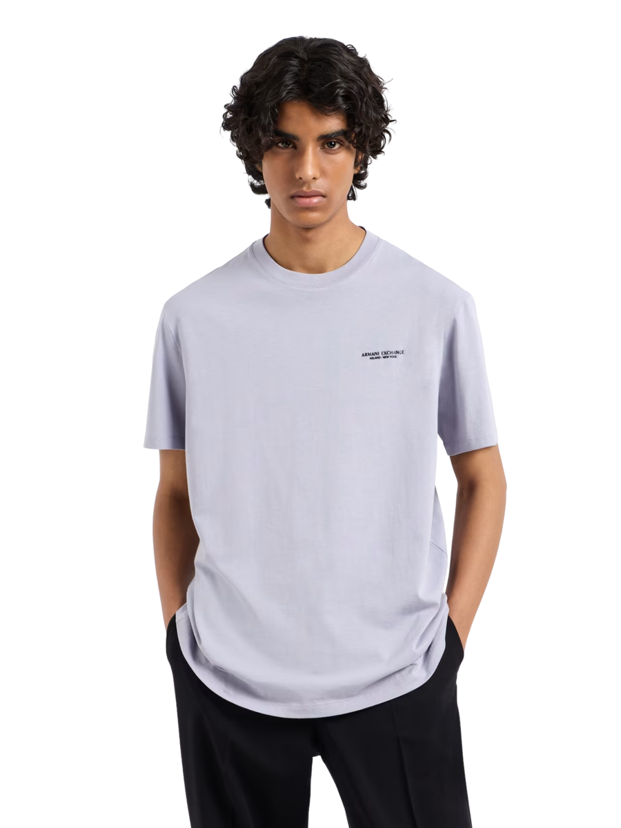 T-shirt Armani Exchange lilla con logo sul petto 8NZT91Z8H4Z UA047 Armani Exchange 