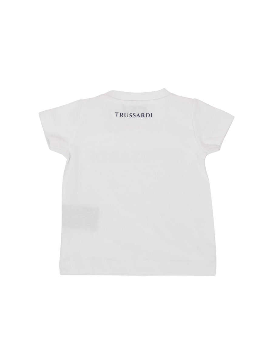 T-shirt basic bianca TIP23041TS WHI/BLU Trussardi 