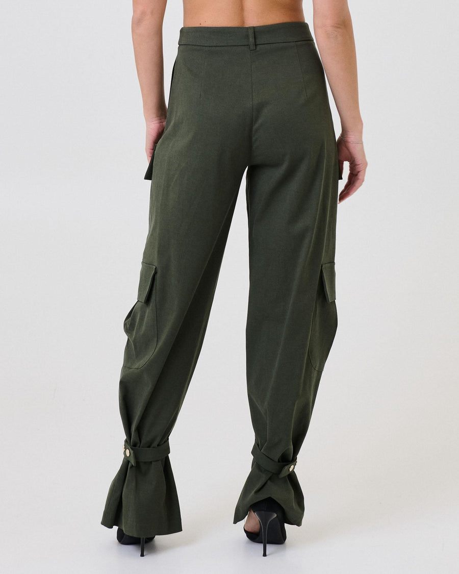 Pantalone cargo Silence Limited verde militare con coulisse sul fondo SD2015MAD MILITARY Silence Limited 