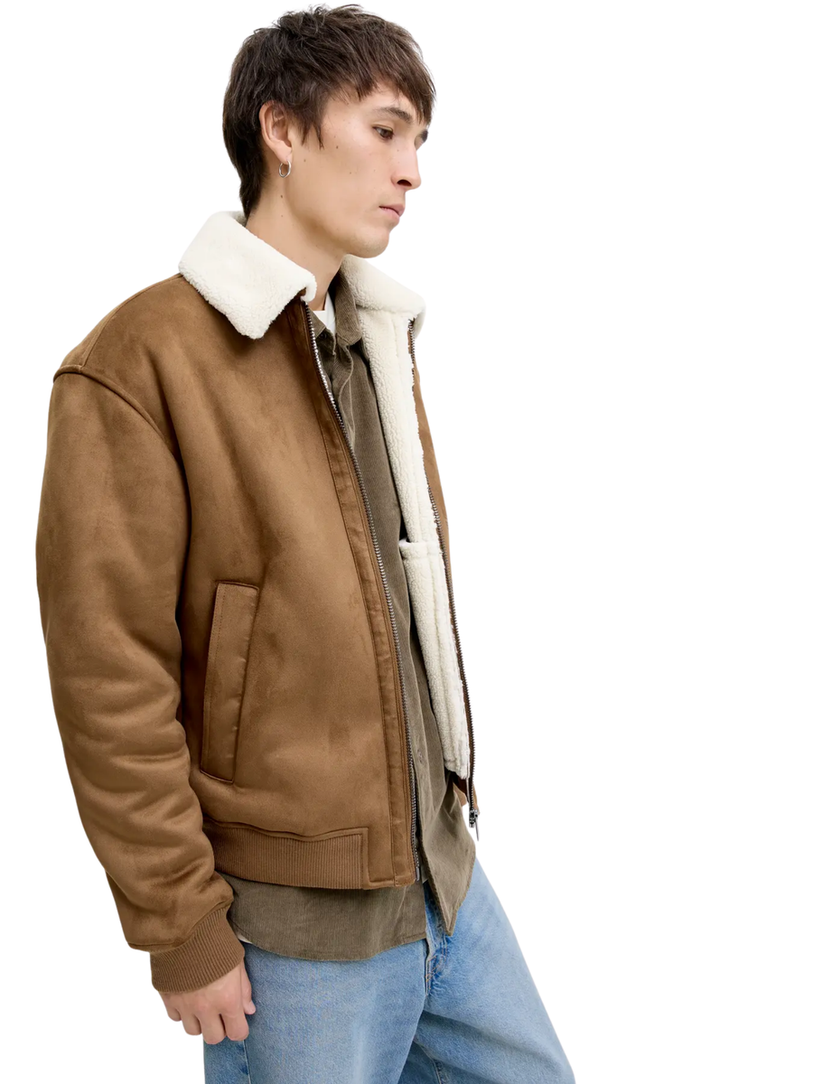 Giubbino Jack & Jones cognac con interno in ecopelliccia 12282444 Toffee Jack & Jones 