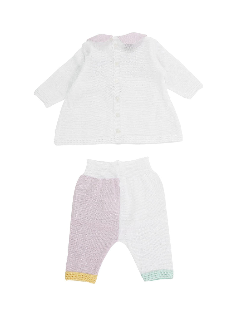 Tutina due pezzi bianca e lilla EL2619L C1956A Marlù 