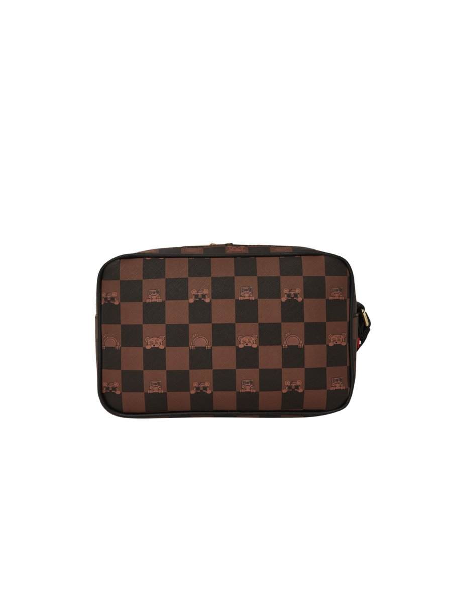 Pochette Sprayground marrone con maxi bocca shark iconica 910B7510 NSZ Sprayground 