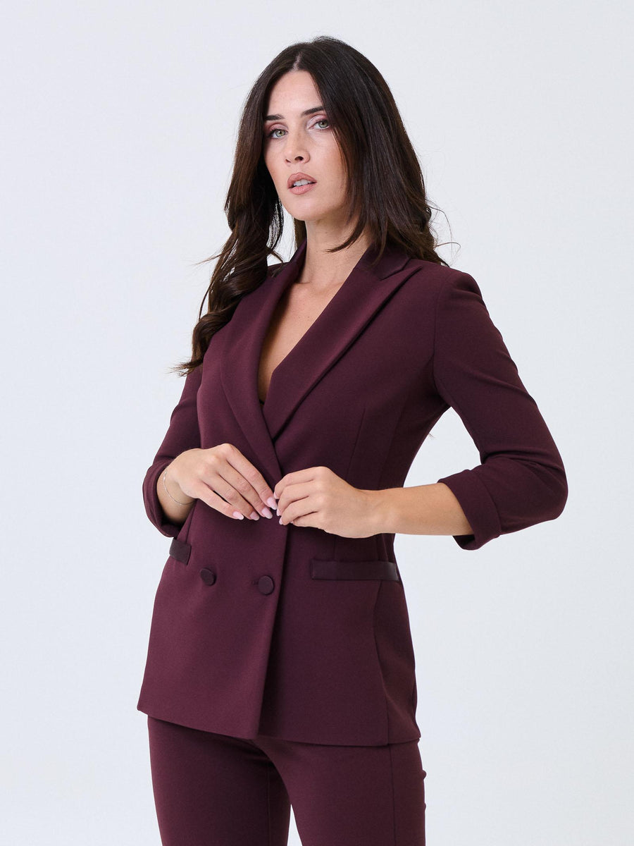 Giacca a 3/4 Imperial prugna doppiopetto JU25KAW PRUGNA Imperial 