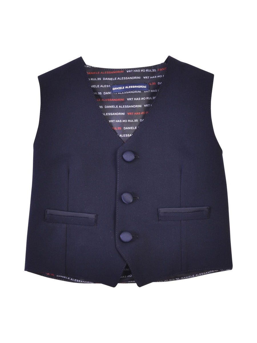 Gilet monopetto blu B0783 BLUE Alessandrini 