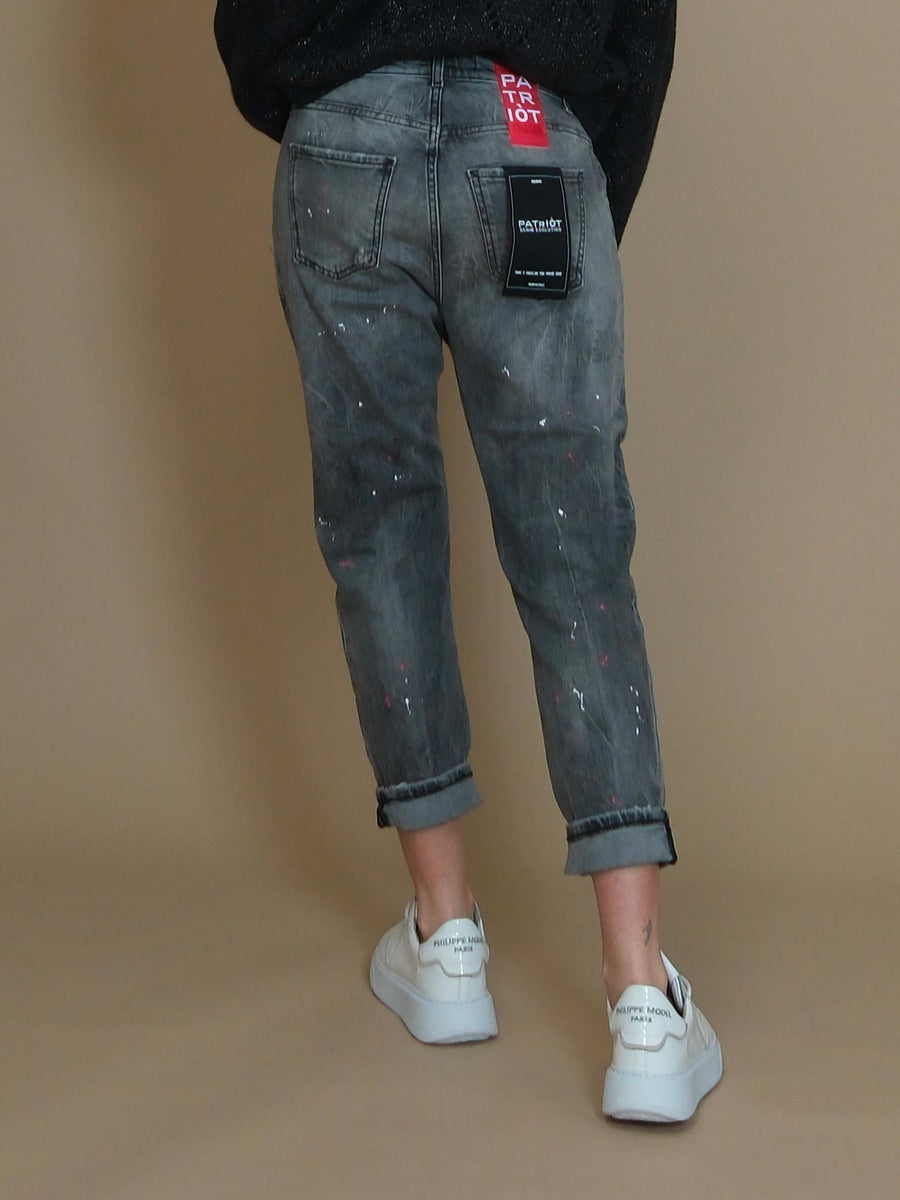 Jeans baggy Patriòt grigio scuro in denim PJM26 DNM Patriot 