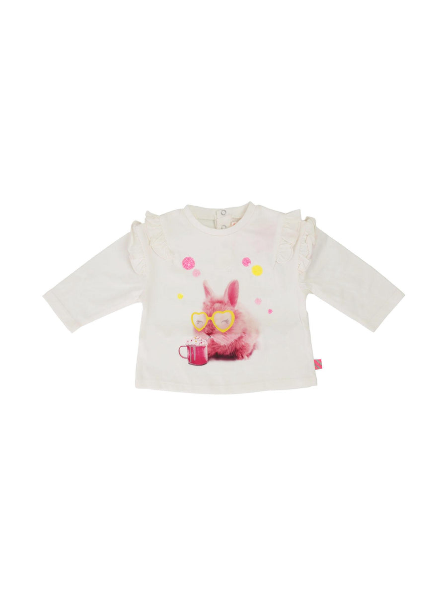 T-shirt avorio con stampa U05387 AVO Billie Blush 