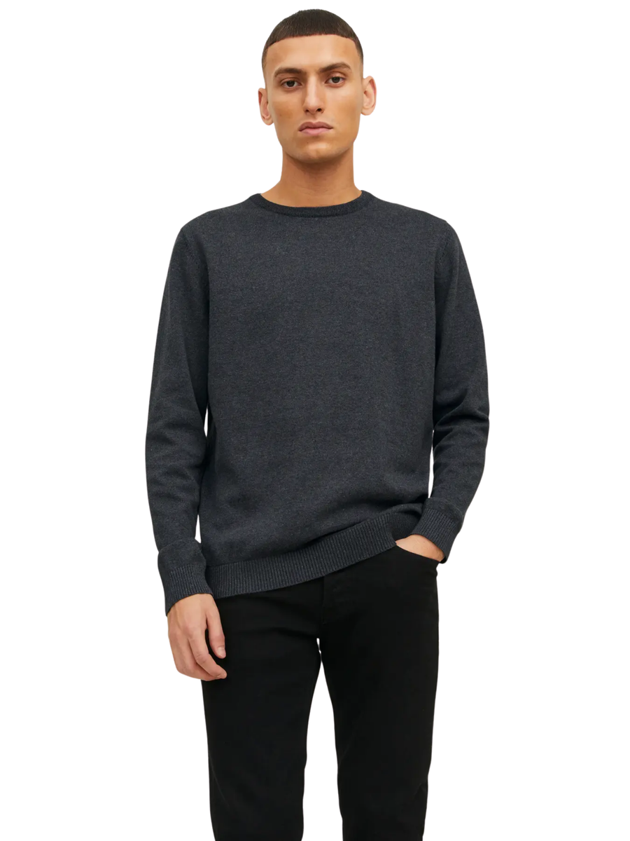 Maglioncino Jack & Jones grigio melange 12137190 Dark Grey Melange Jack & Jones 