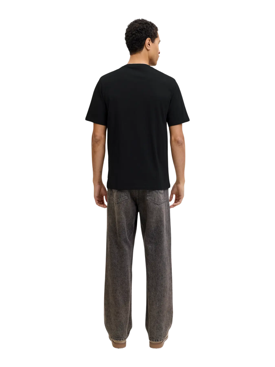 T-Shirt a mezze maniche Jack & Jones nero 12156101 Black SLIM Jack & Jones 