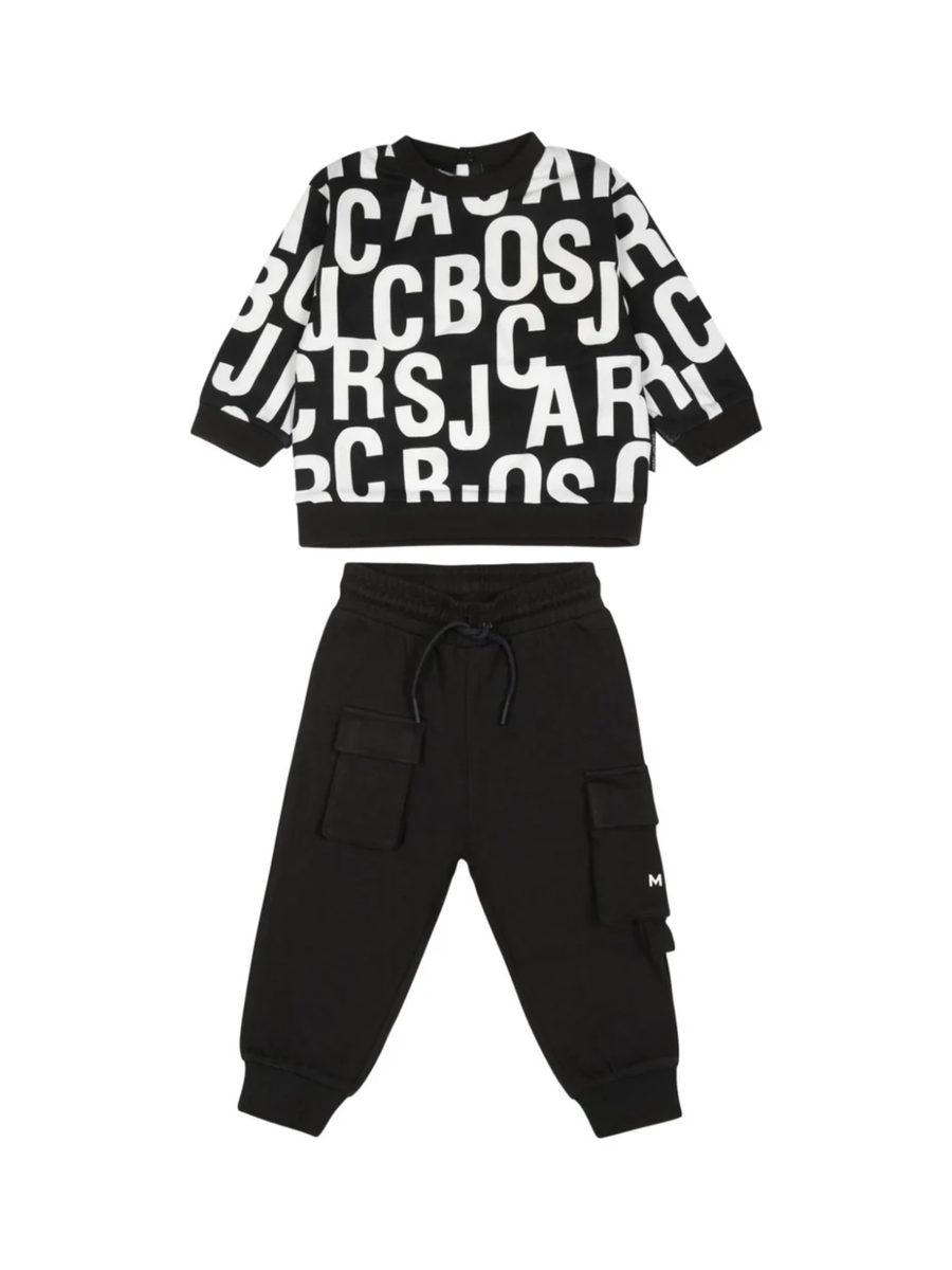 Completo Marc Jacobs nero con felpa logata all over W60324 09B Marc Jacobs 