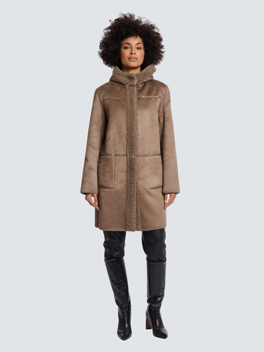 Cappotto "Reversible coat" Rino & Pelle marrone Alina.7002511 Toffee Rino & Pelle 