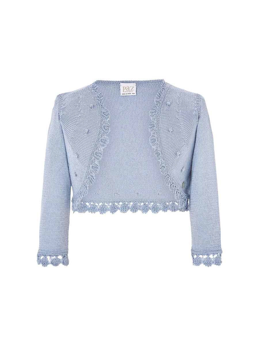 Coprispalle azzurro polvere in filo 2120511 21H05 Paz Rodriguez 