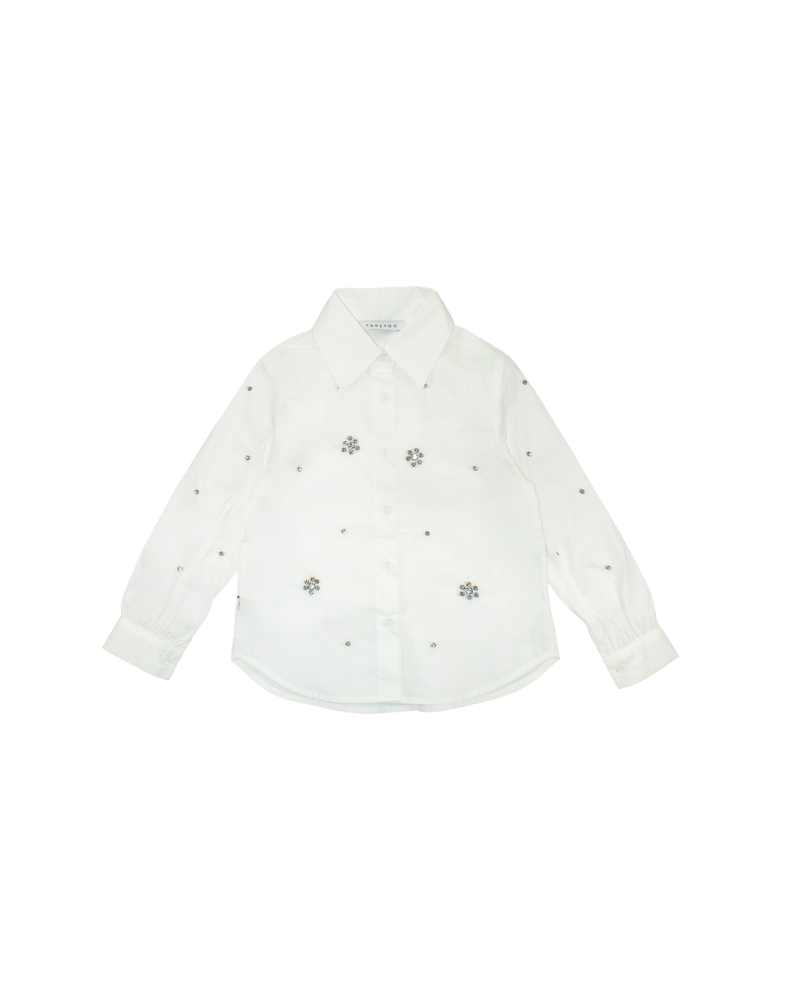 Camicia Tobetoo bianca con applicazioni TB978W25 LAT Tobetoo 