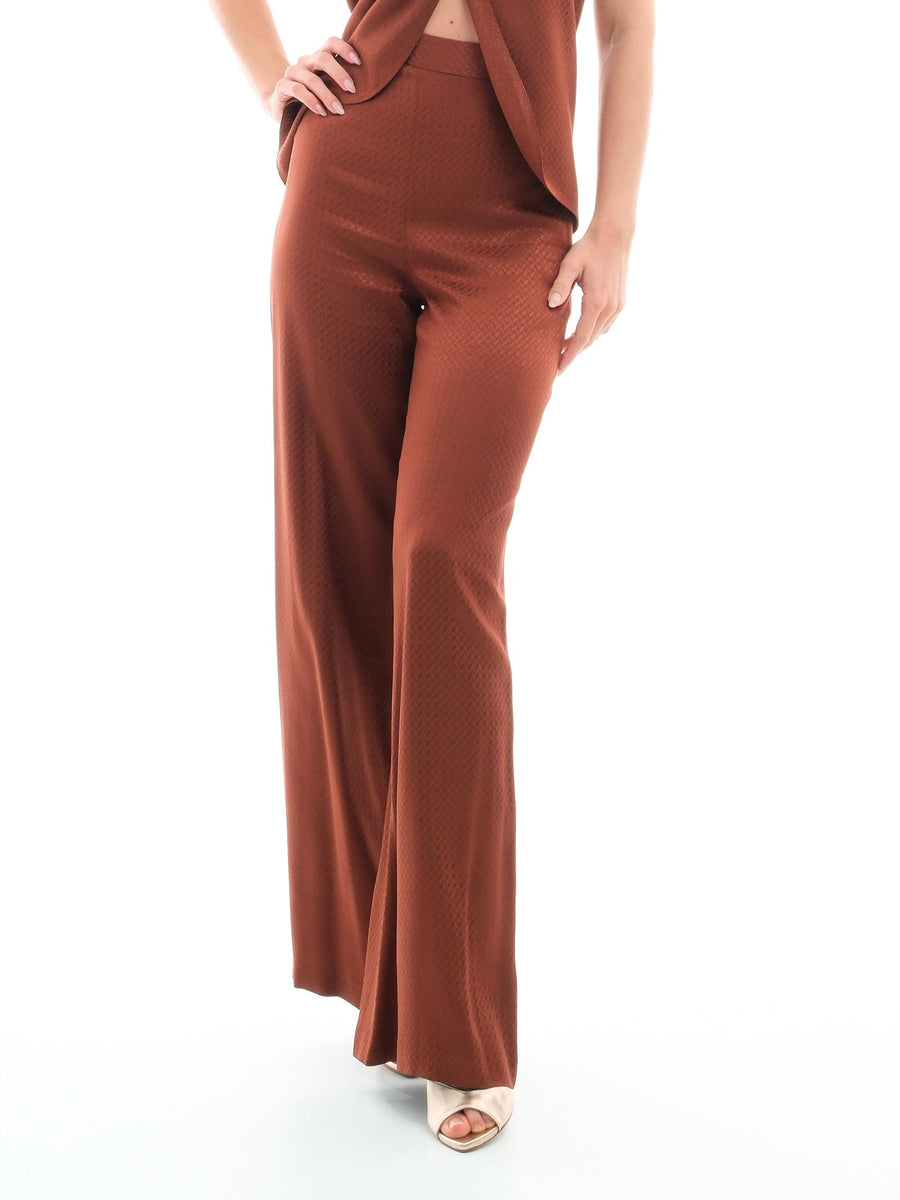 Pantalone jacquard Bohemian Vì ruggine PA218 BROWN Bohemian V 