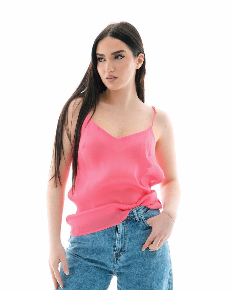 Top Silence Limited corallo in raso BOU829GRACE CORAL Silence Limited 