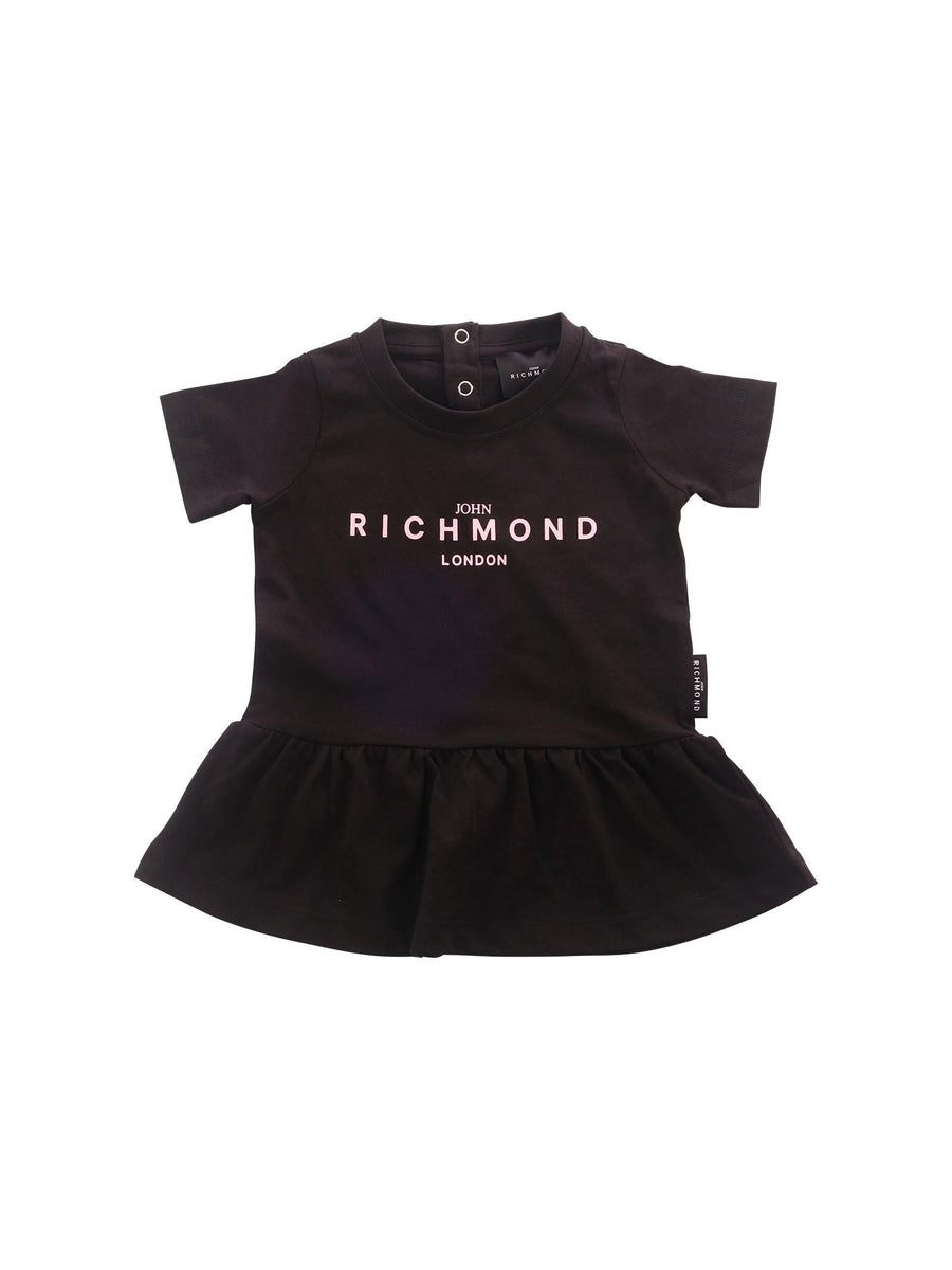 Abito John Richmond nero con gonna arricciata RIP25005VE BLACK John Richmond 