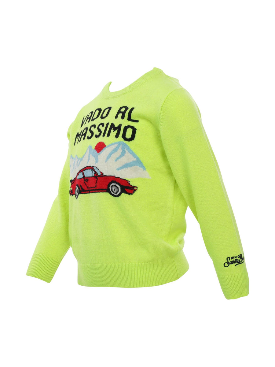 Maglioncino verde acido Vado al massimo DOUGLAS 01471C MC2 SAINT BARTH 