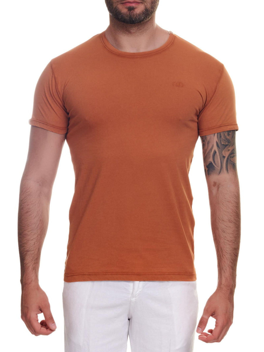 T-shirt mattone mini logo AD0774RM0194LT 43 Alessandro Dell'Acqua 