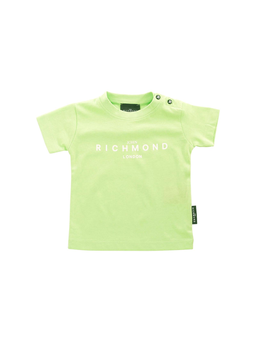 T-Shirt John Richmond verde con logo lettering bianco RIP25014TS TROPICAL John Richmond 