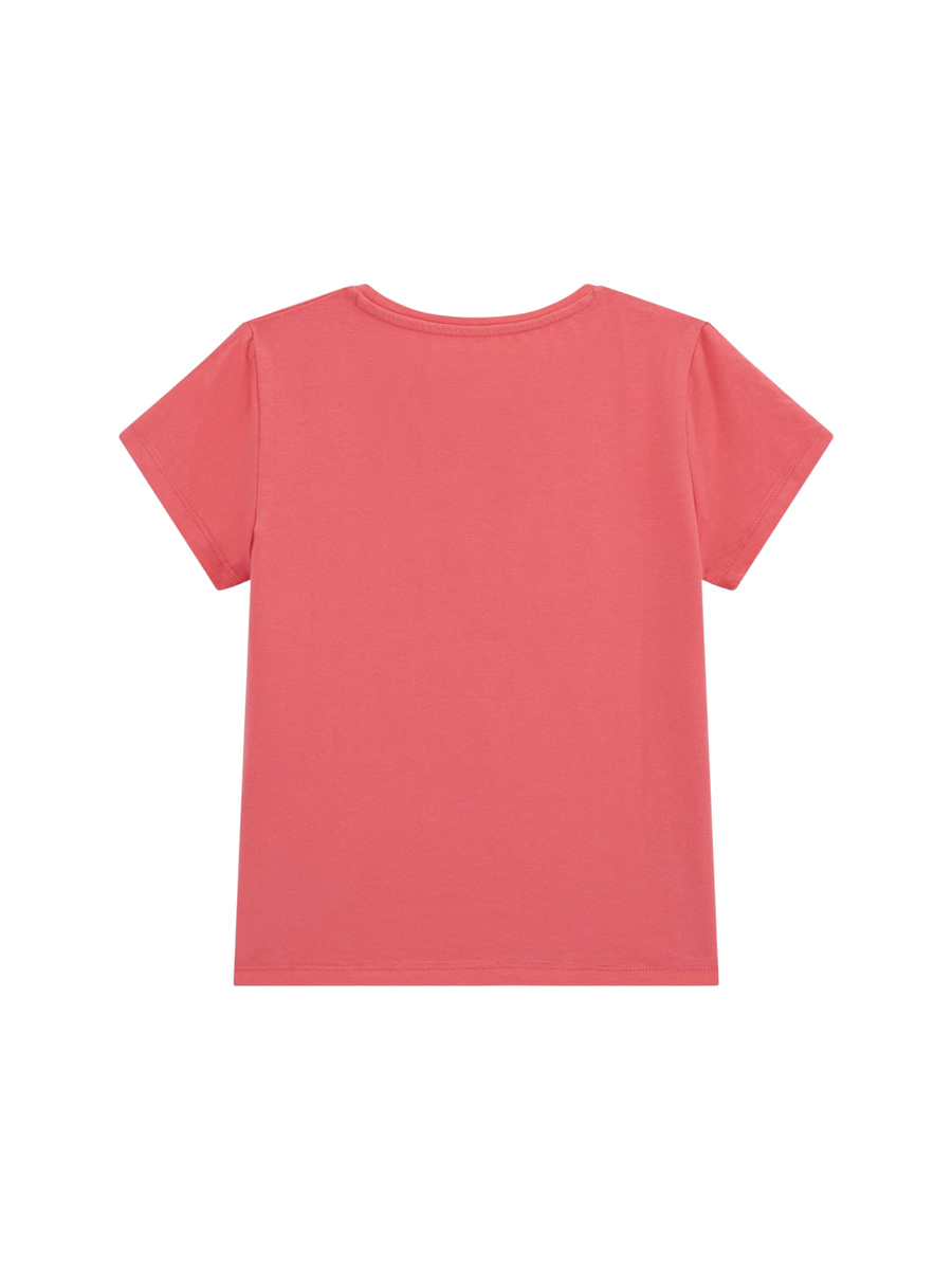 T-Shirt Guess rosa corallo con stampa tropicale "Los Angeles" J5GI30K6YW4 G5O5 Guess 