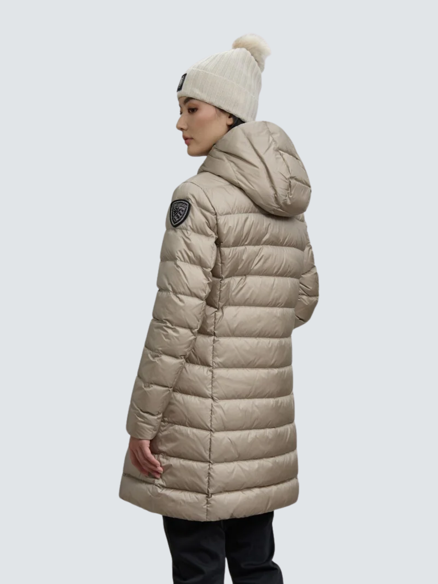 Giubbino lungo a righe "Agnes" Blauer beige BLDK03102 301LT Blauer 