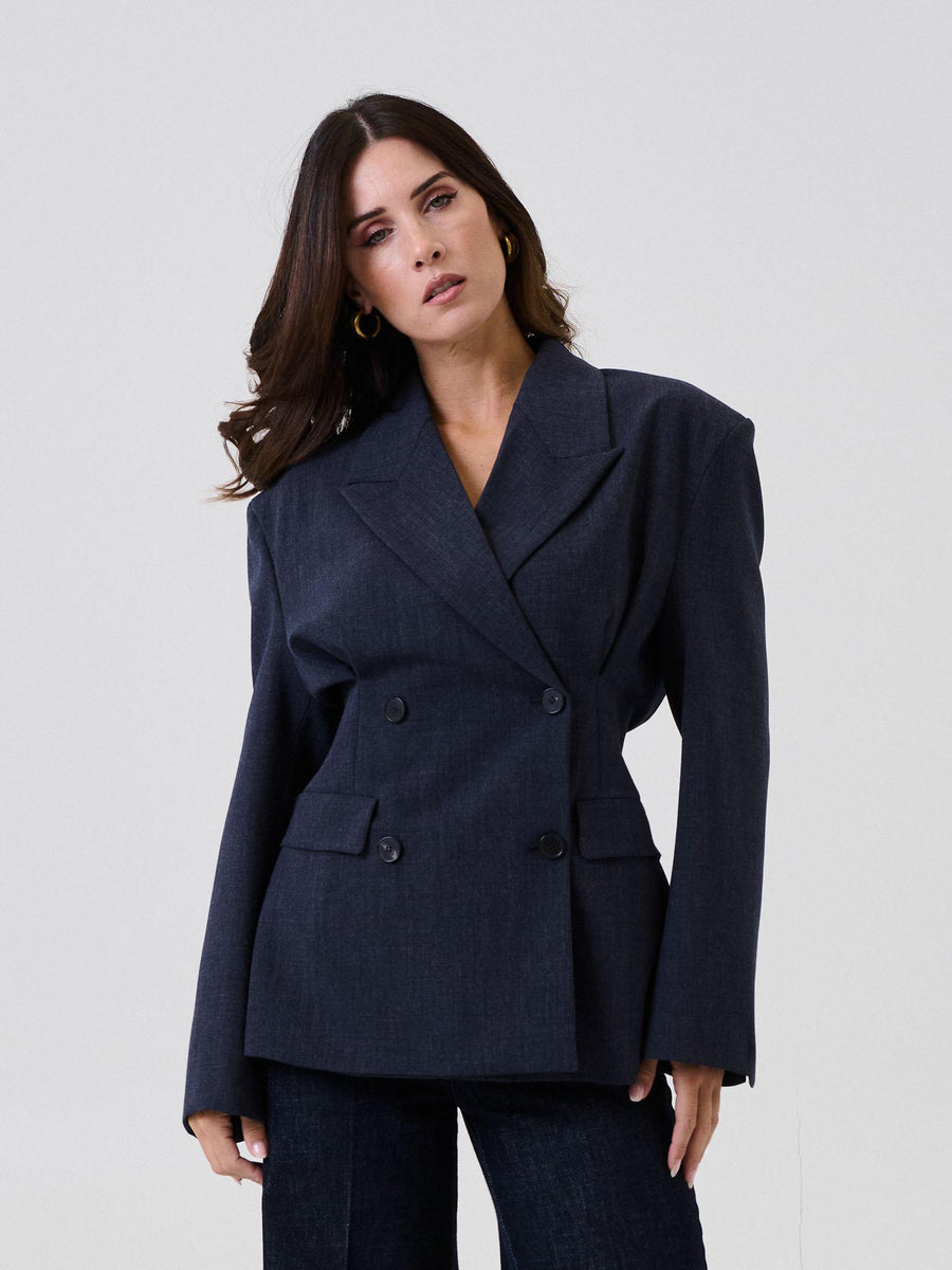 Blazer doppiopetto strutturato Vicolo blu TF0856 BLU Vicolo 