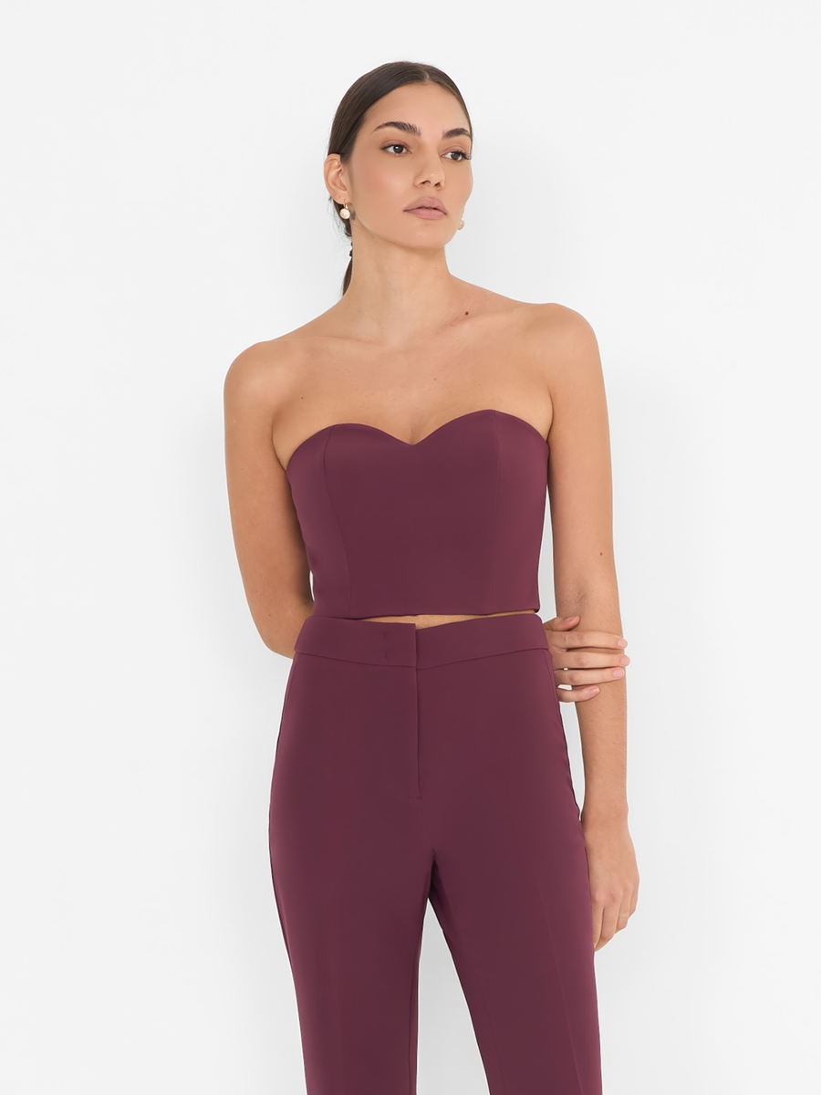 Top a cuore Silence Limited bordeau semi steccato NP1019BASIC BOURDEAUX Silence Limited 