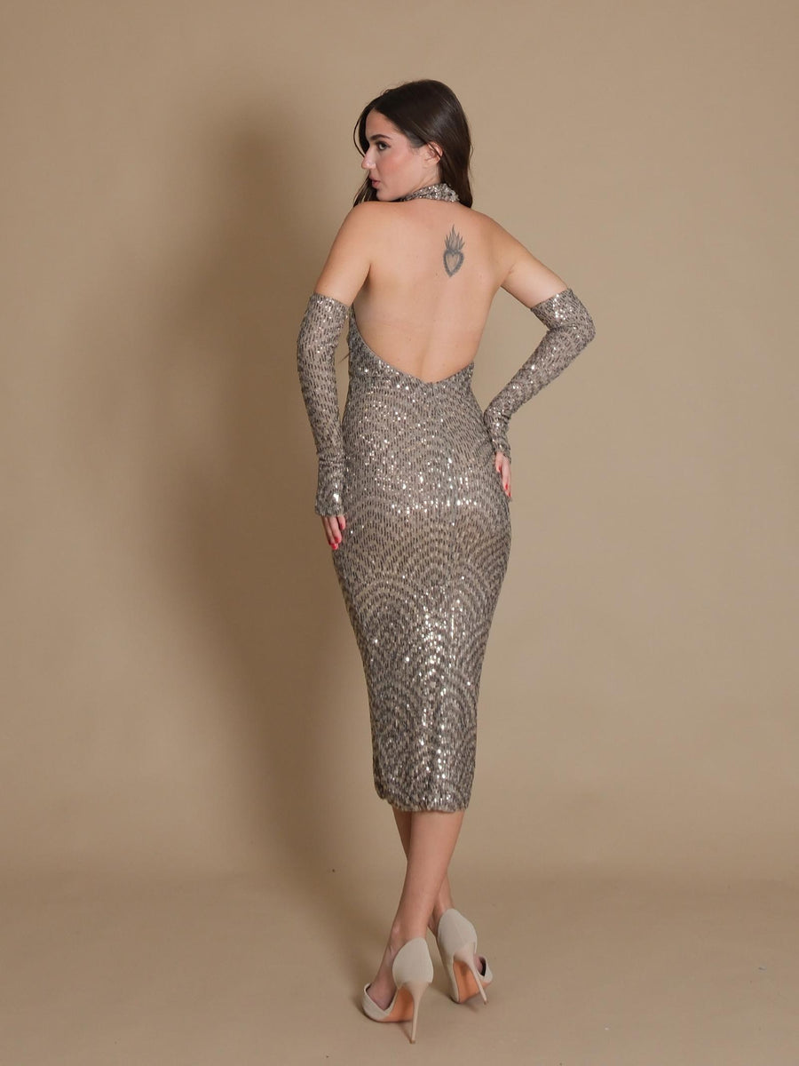 Abito Venice Silence Limited paillettes oro SD9022 Venice Silence Limited 