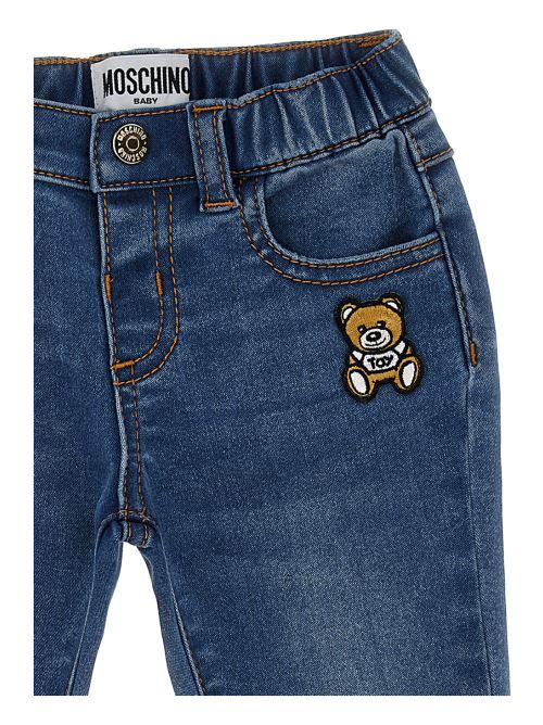 Jeans con logo teddy ricamato MUP059LXE43 40334 Moschino 