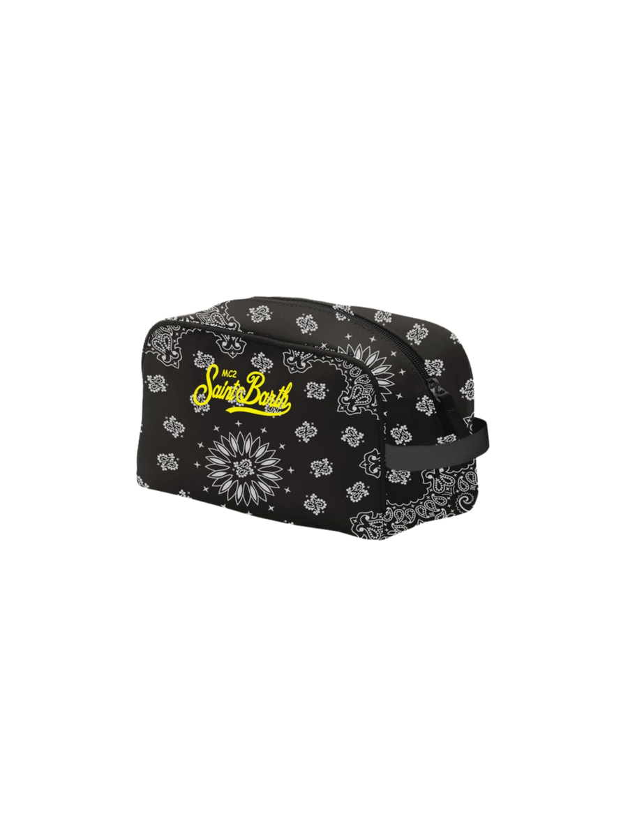 Borsello Saint Barth nero fantasia bandana con logo giallo WES0001 02040H MC2 SAINT BARTH 