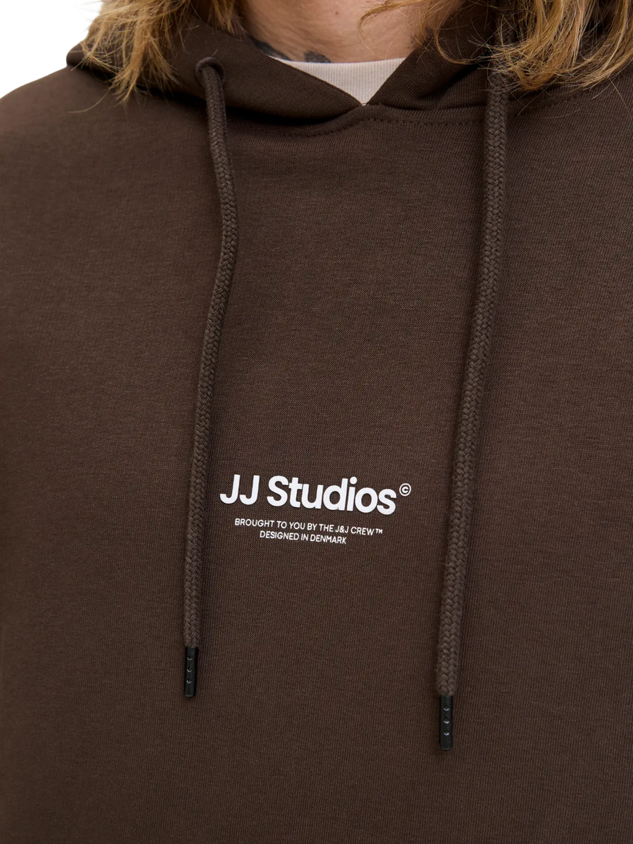 Felpa con cappuccio Jack & Jones marrone 12278789 Delicioso Jack & Jones 