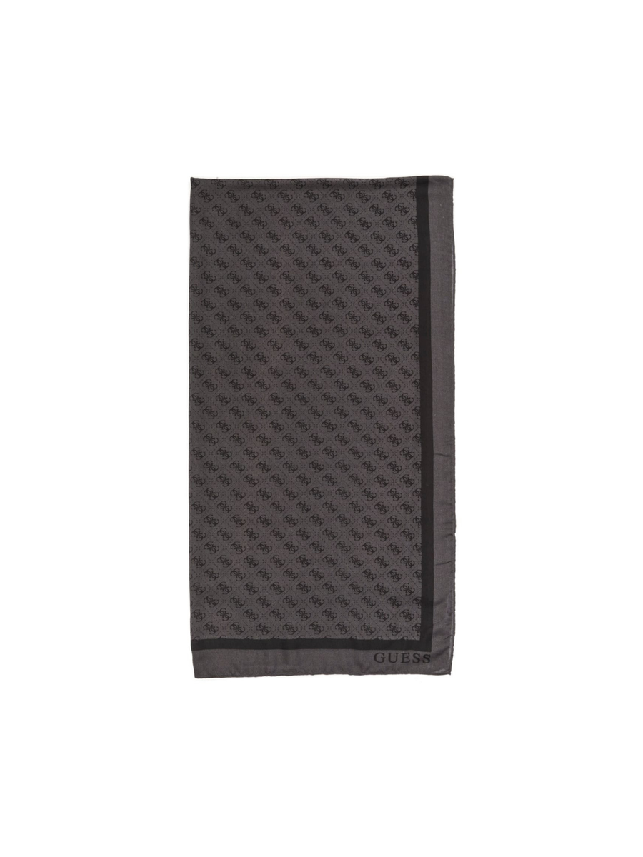 Sciarpa Guess nera con stampa monogram e bordo con logo AW5341POL03 CLO Guess 