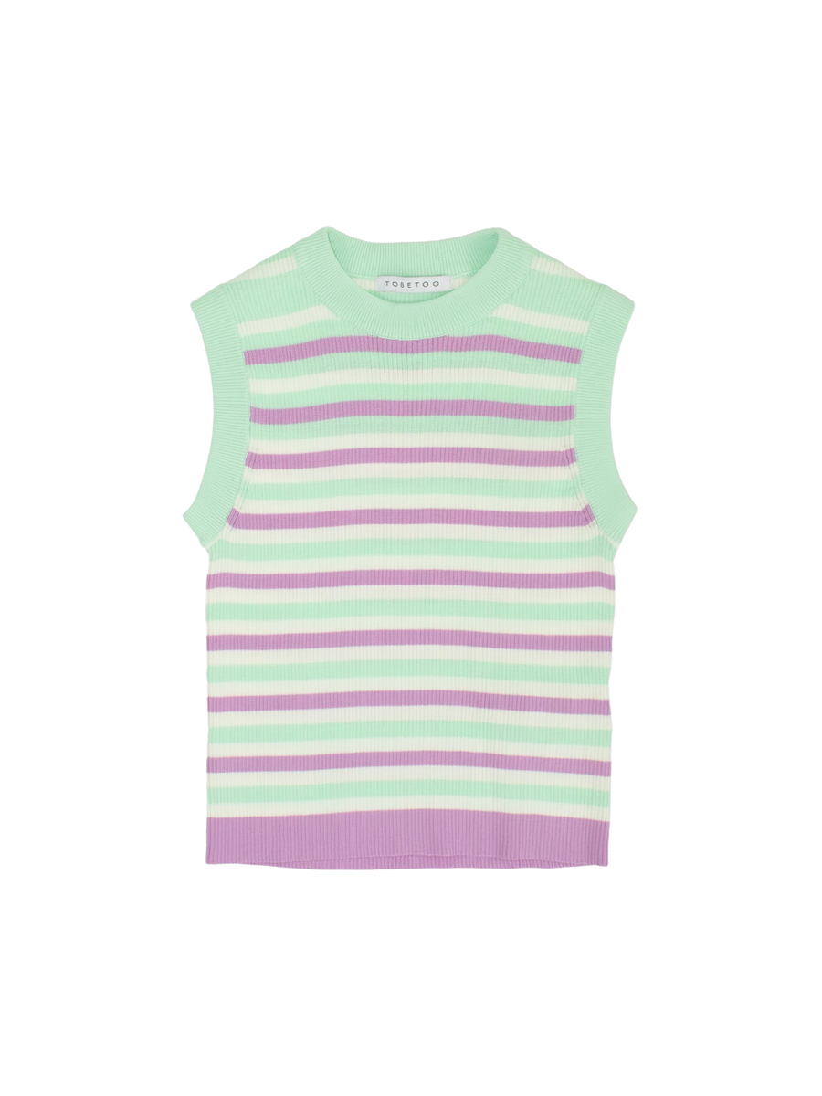 Top smanicato Tobetoo a righe multicolor 226YTFJS25 RIGA Tobetoo 