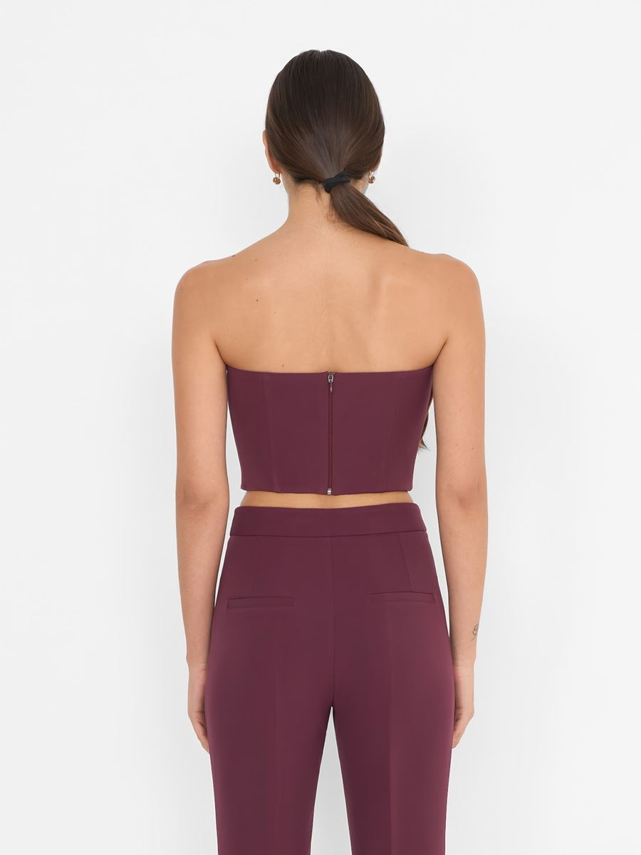 Top a cuore Silence Limited bordeau semi steccato NP1019BASIC BOURDEAUX Silence Limited 