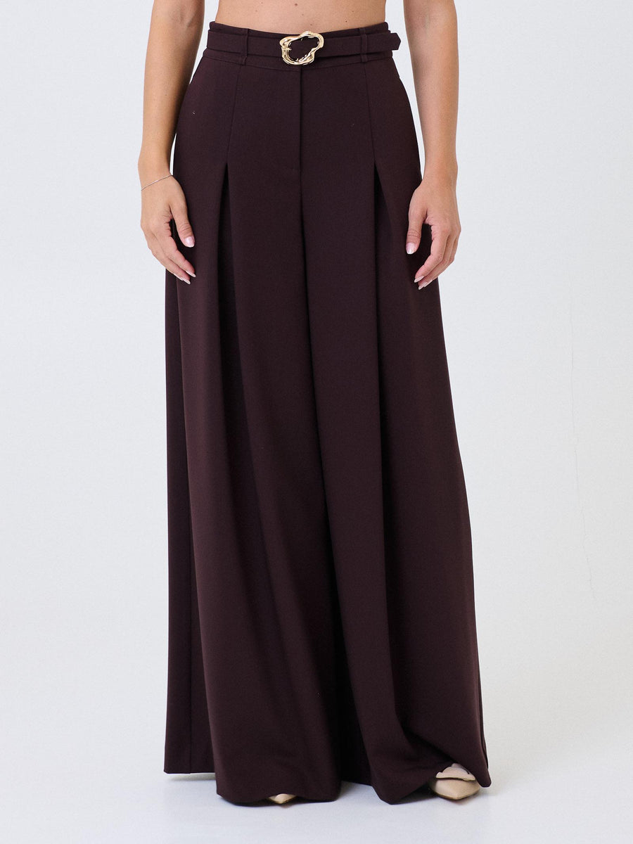 Pantalone ampio a vita alta Imperial vino con cintura decorativa P5Y6KBYC VINO Imperial 