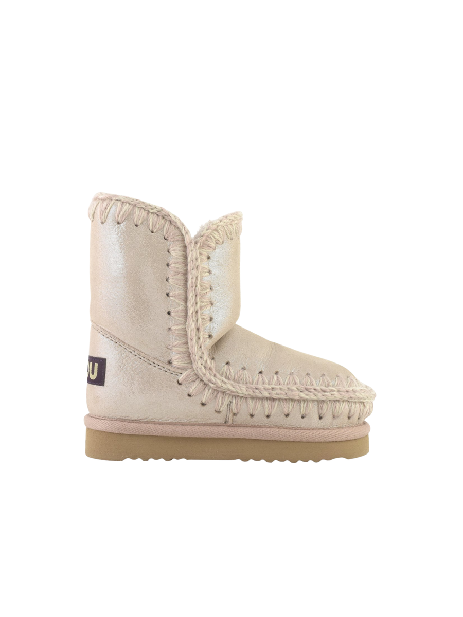 Mou "Eskimo Kid Special Leather"  microglitter rosa e beige MU.FK101000C MGROBE Mou 