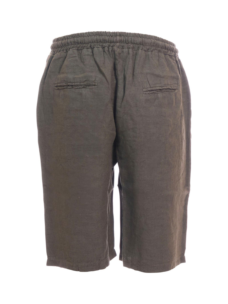 Bermuda in lino Portofino verde militare PB215 MILITARE Portofino 