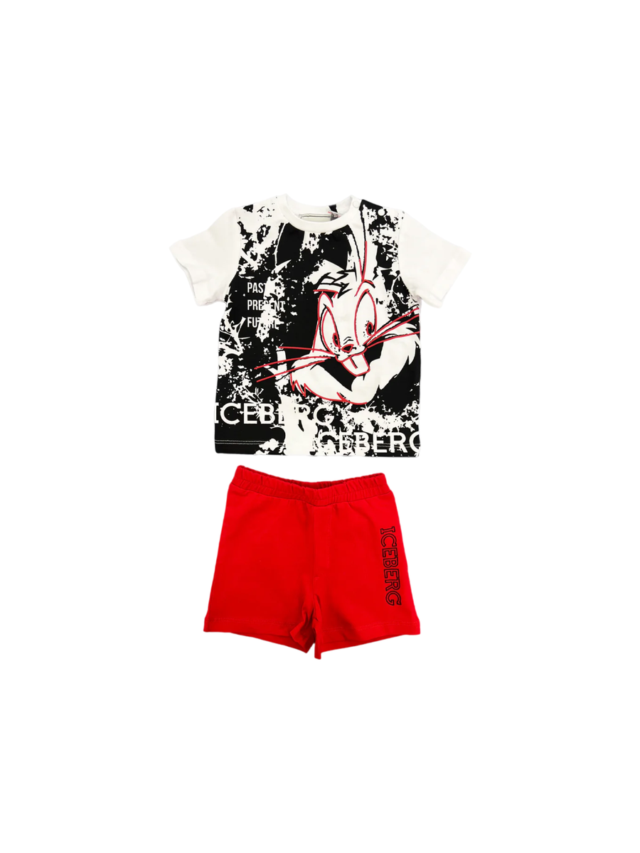 Completo "bugs bunny " Iceberg bianco nero e rosso CCICE5103N BIANCO Iceberg 