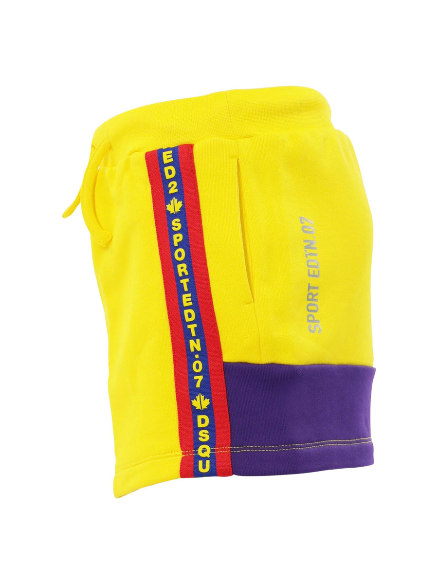 Gonna in felpa gialla sport edtn07 DQ1433D003S DQ220 Dsquared 